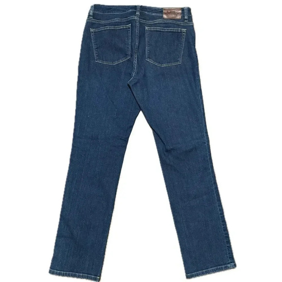 LRL LAUREN RALPH LAUREN Modern Straight Curvy Dark Wash Blue Denim Jeans Size 8 - Picture 2 of 5